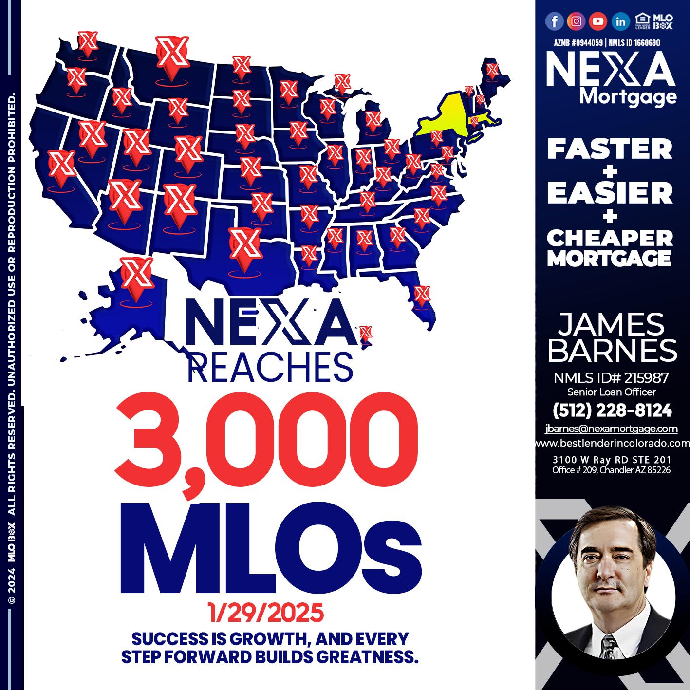 3,000 MLOs - James Barnes -Senior Loan Officer