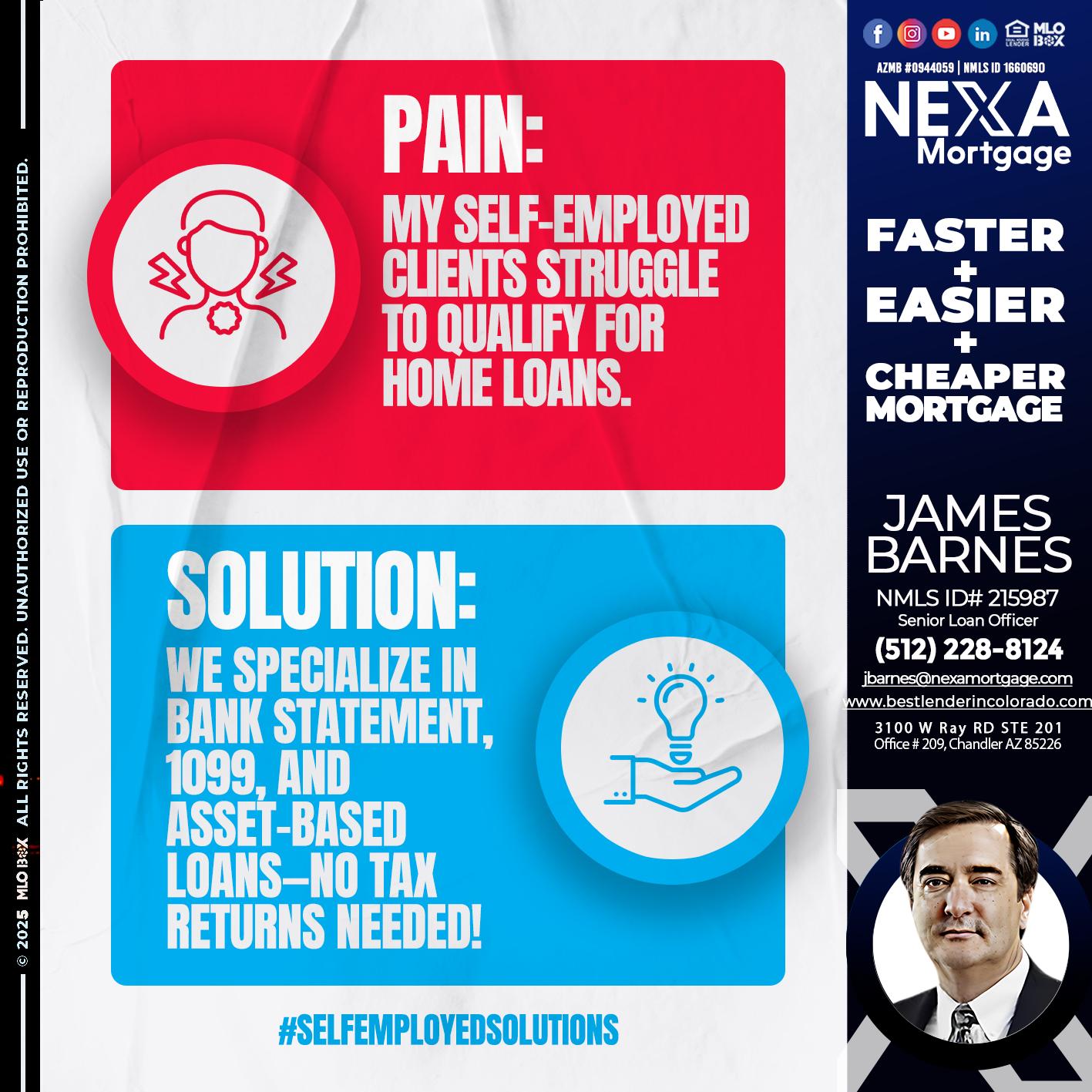 pain-solution - James Barnes -Senior Loan Officer