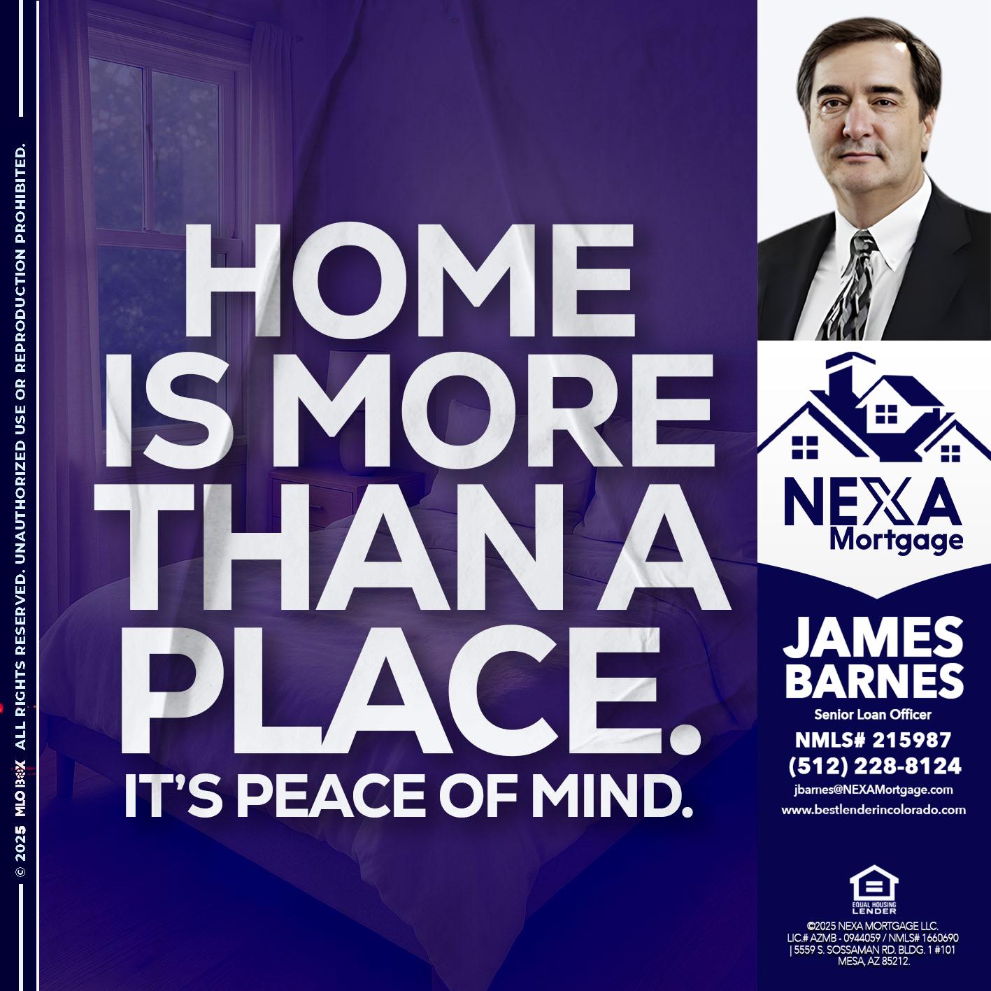 HOME IS MORE - James Barnes -Senior Loan Officer