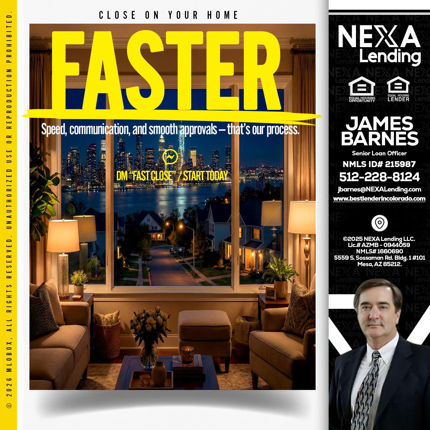 FASTER - James Barnes -Senior Loan Officer