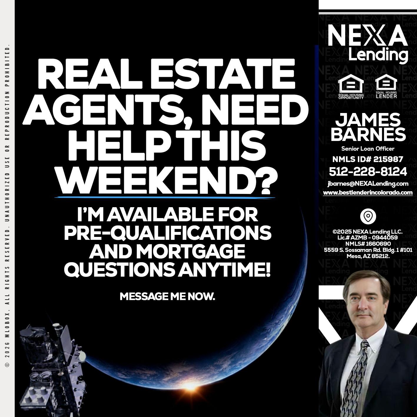 REAL ESTATE AGENTS - James Barnes -Senior Loan Officer