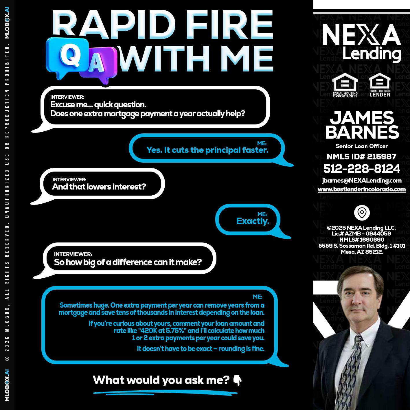 RAPID Q&A - James Barnes -Senior Loan Officer