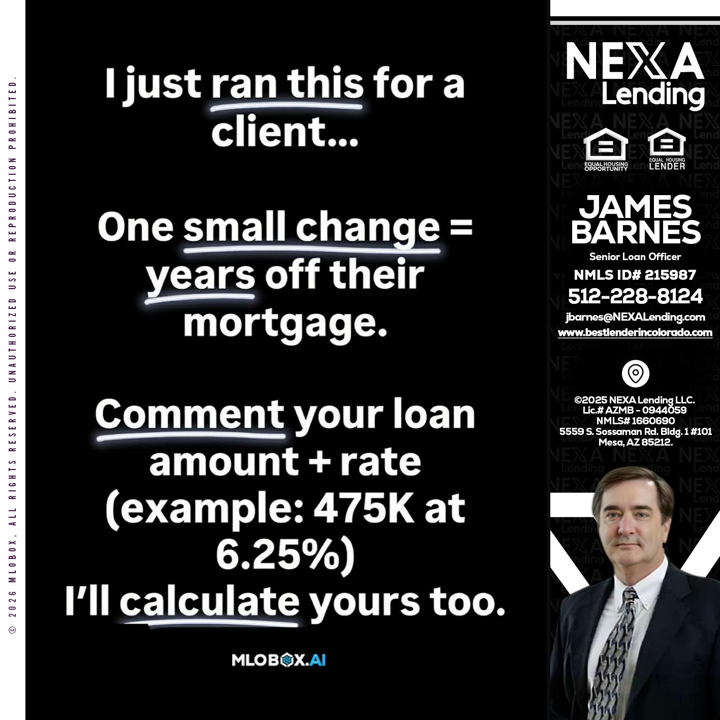 I JUST RAN - James Barnes -Senior Loan Officer