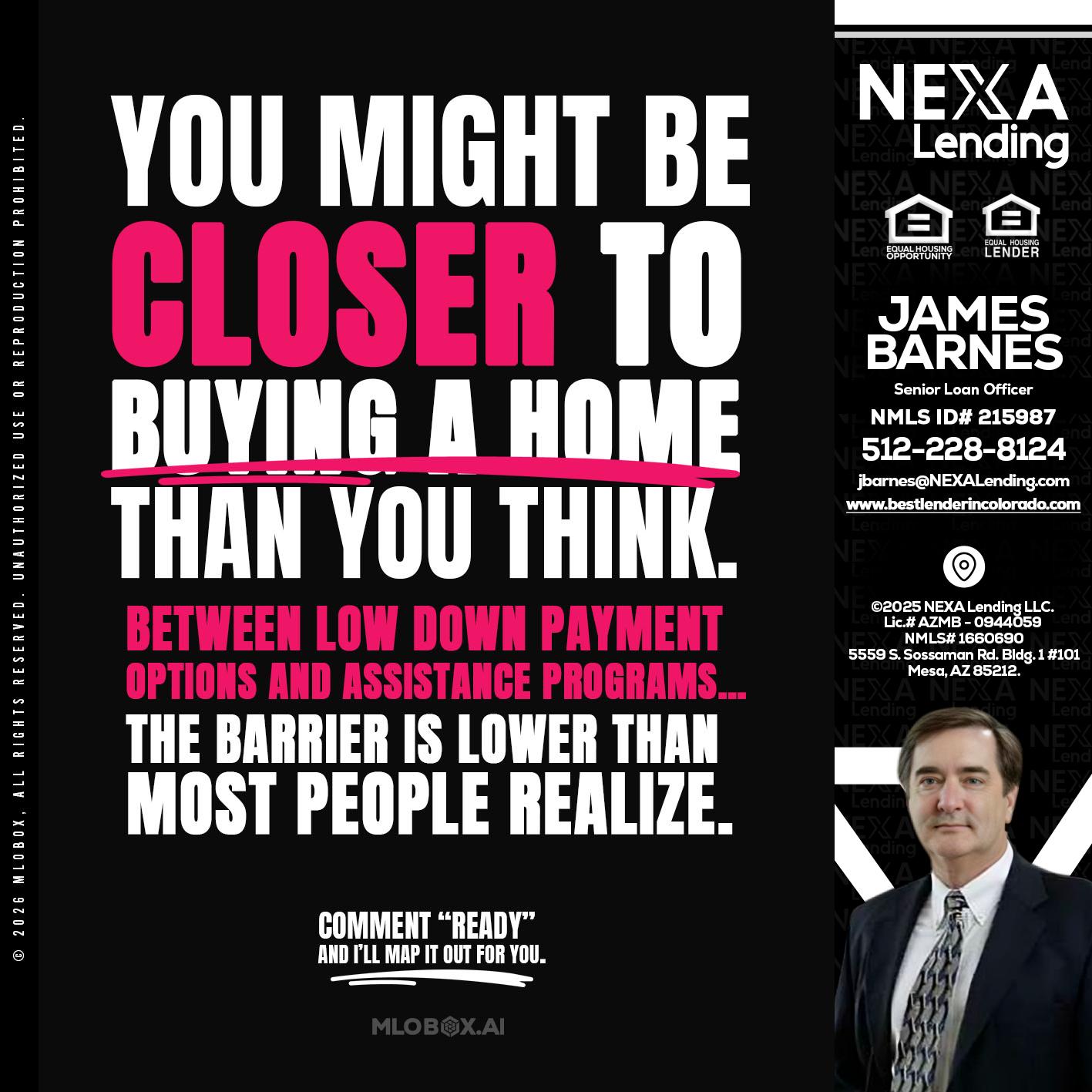 YOU MIGHT BE - James Barnes -Senior Loan Officer