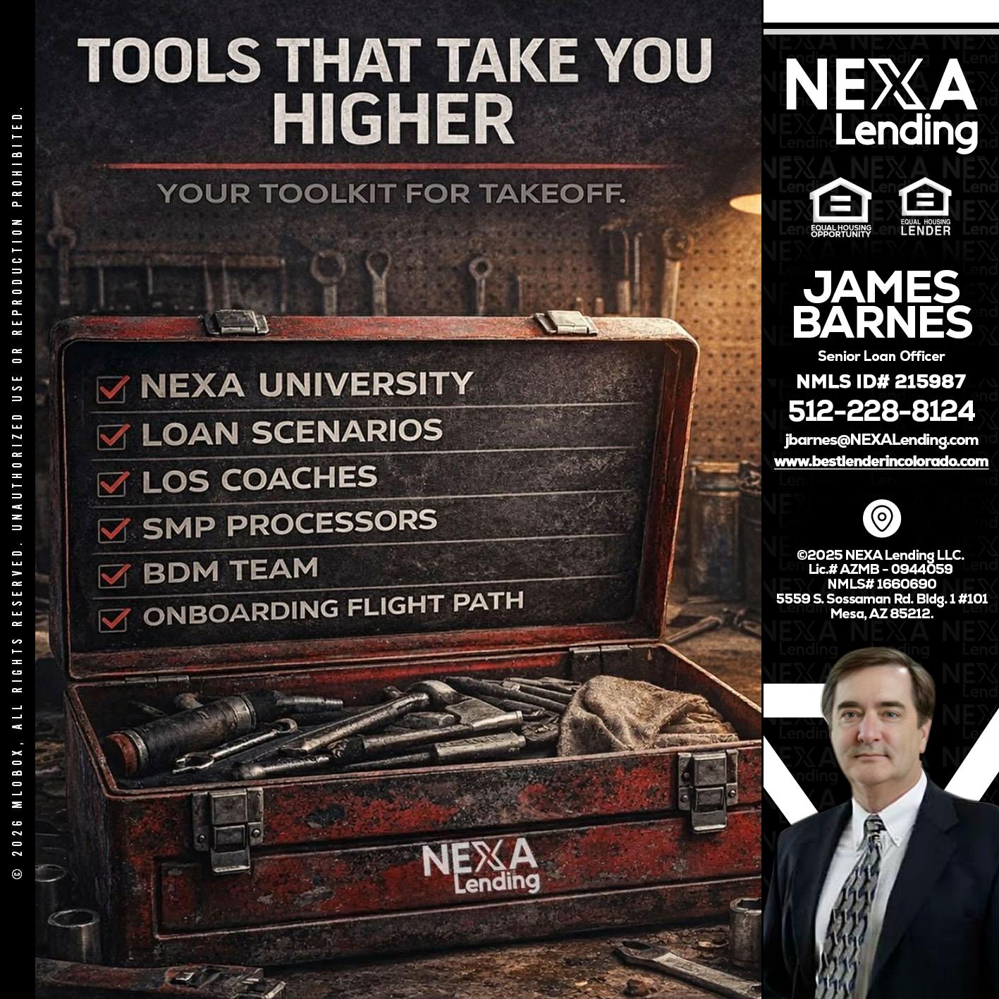 TOOLS THAT - James Barnes -Senior Loan Officer