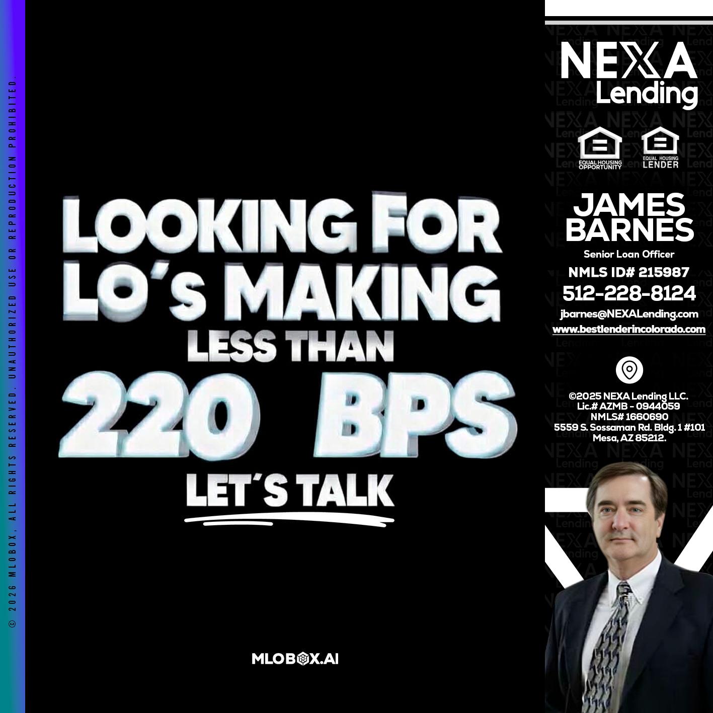 LOOKING FOR - James Barnes -Senior Loan Officer