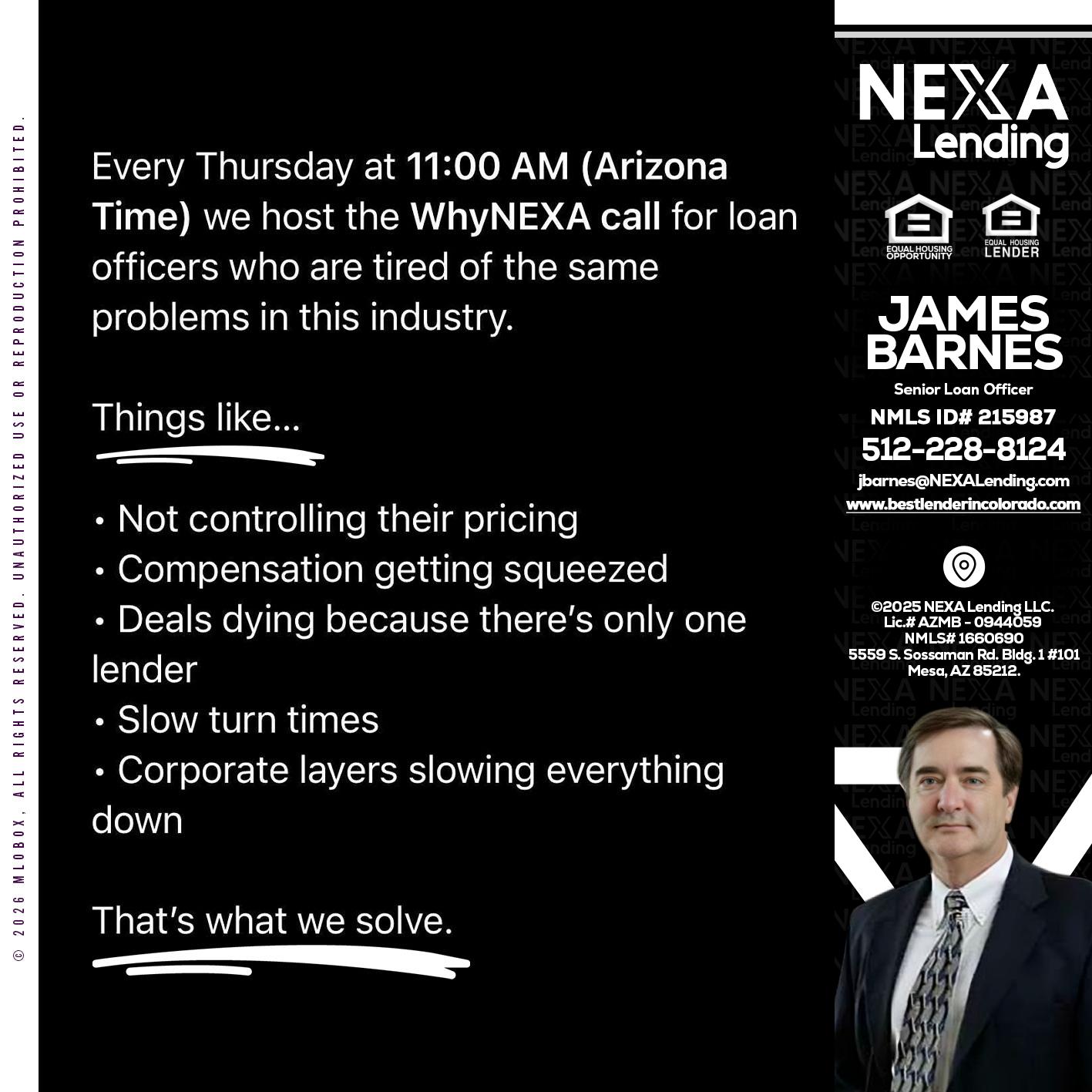 WHY NEXA - James Barnes -Senior Loan Officer