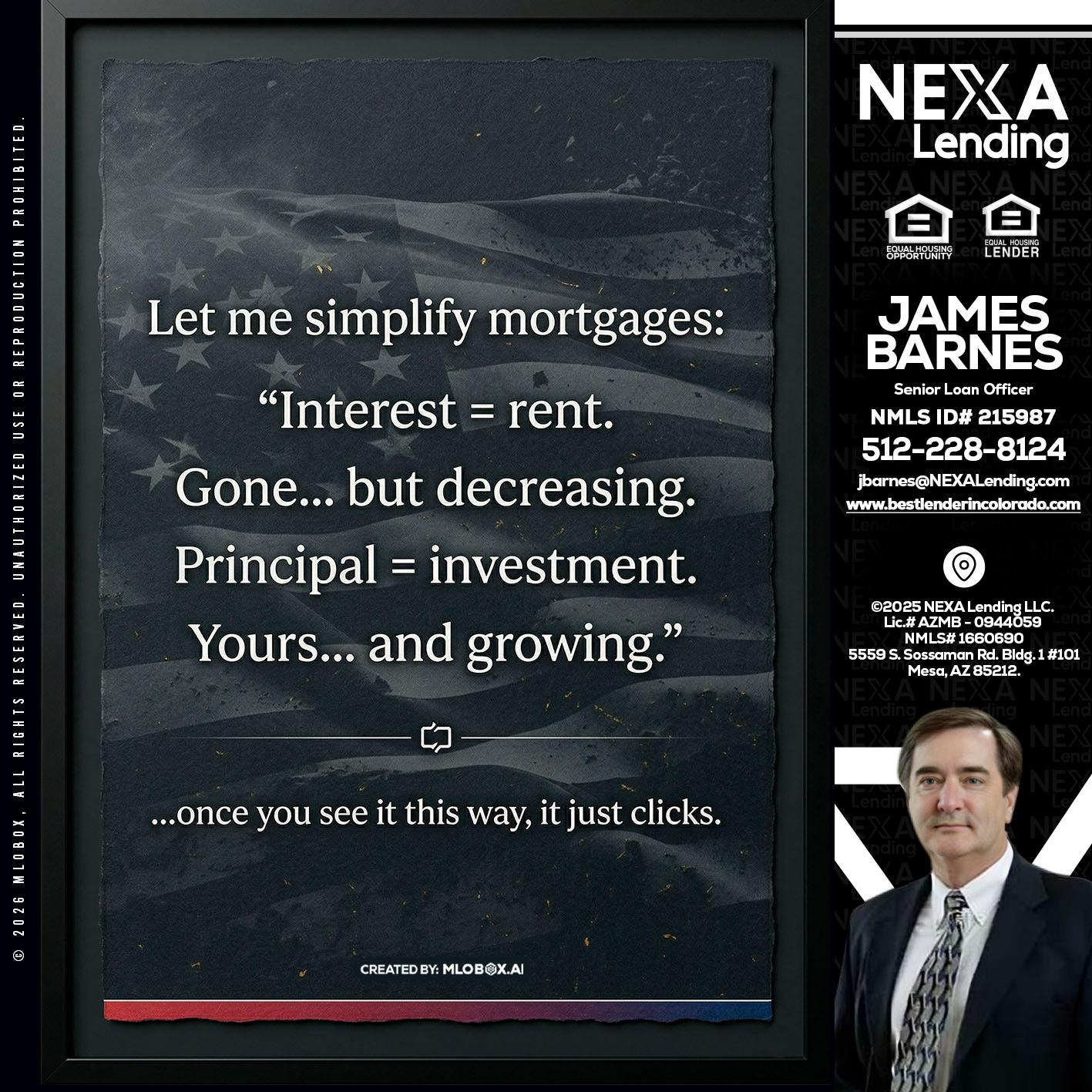 LET ME SIMPLIFY - James Barnes -Senior Loan Officer