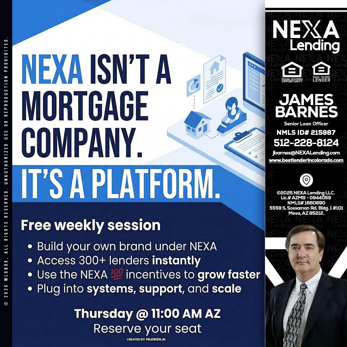 NEXA ISNT - James Barnes -Senior Loan Officer