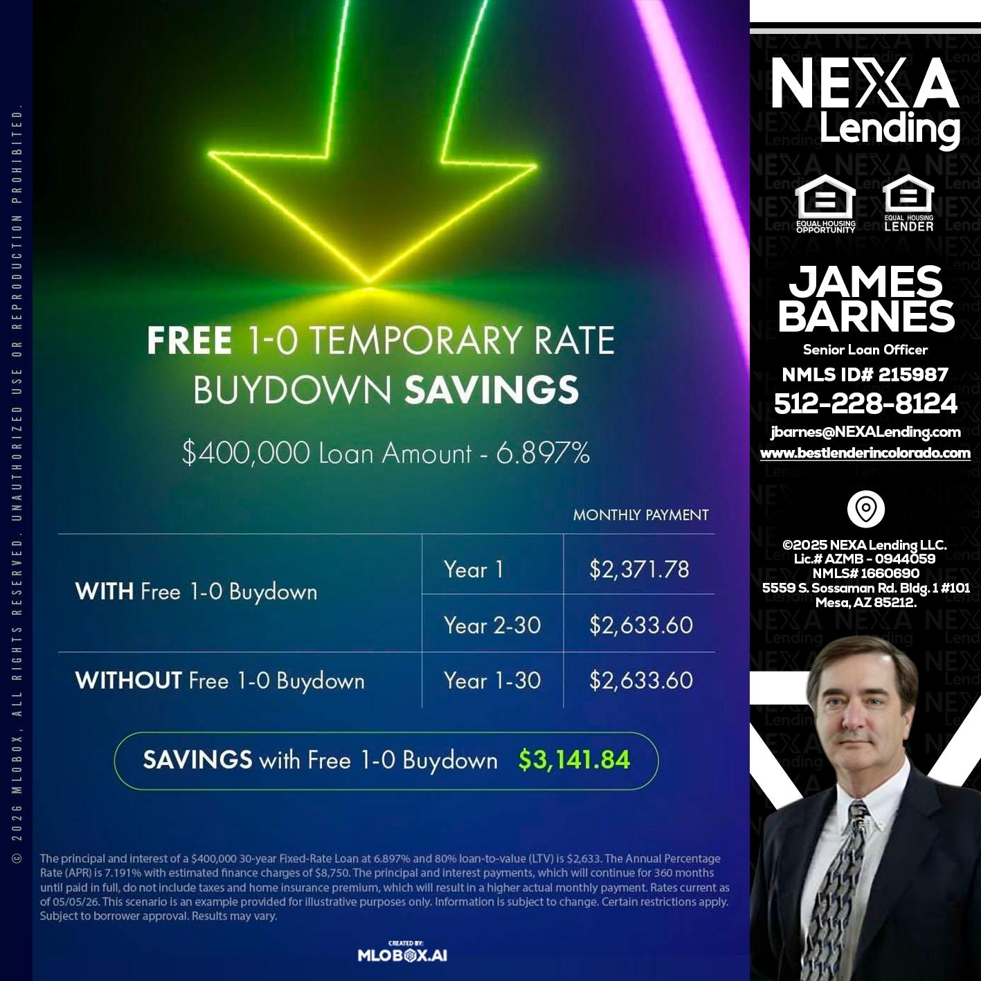 BUYDOWN - James Barnes -Senior Loan Officer