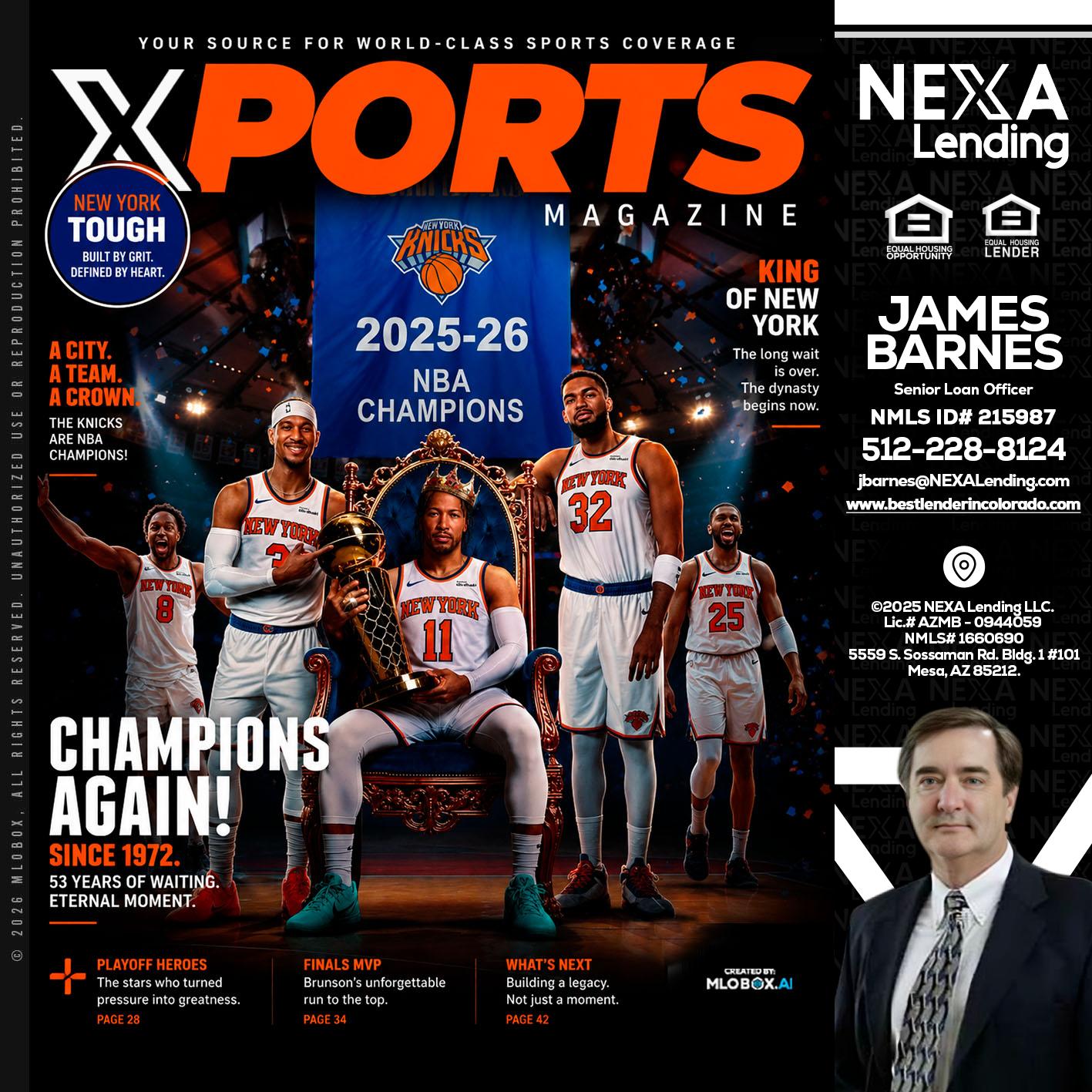 XPORTS MAGAZINE - James Barnes -Senior Loan Officer