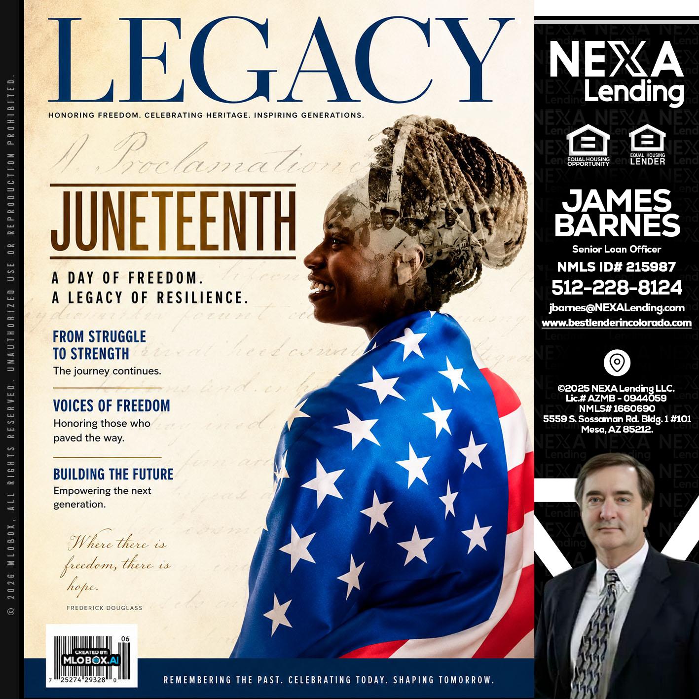 LEGACY - James Barnes -Senior Loan Officer