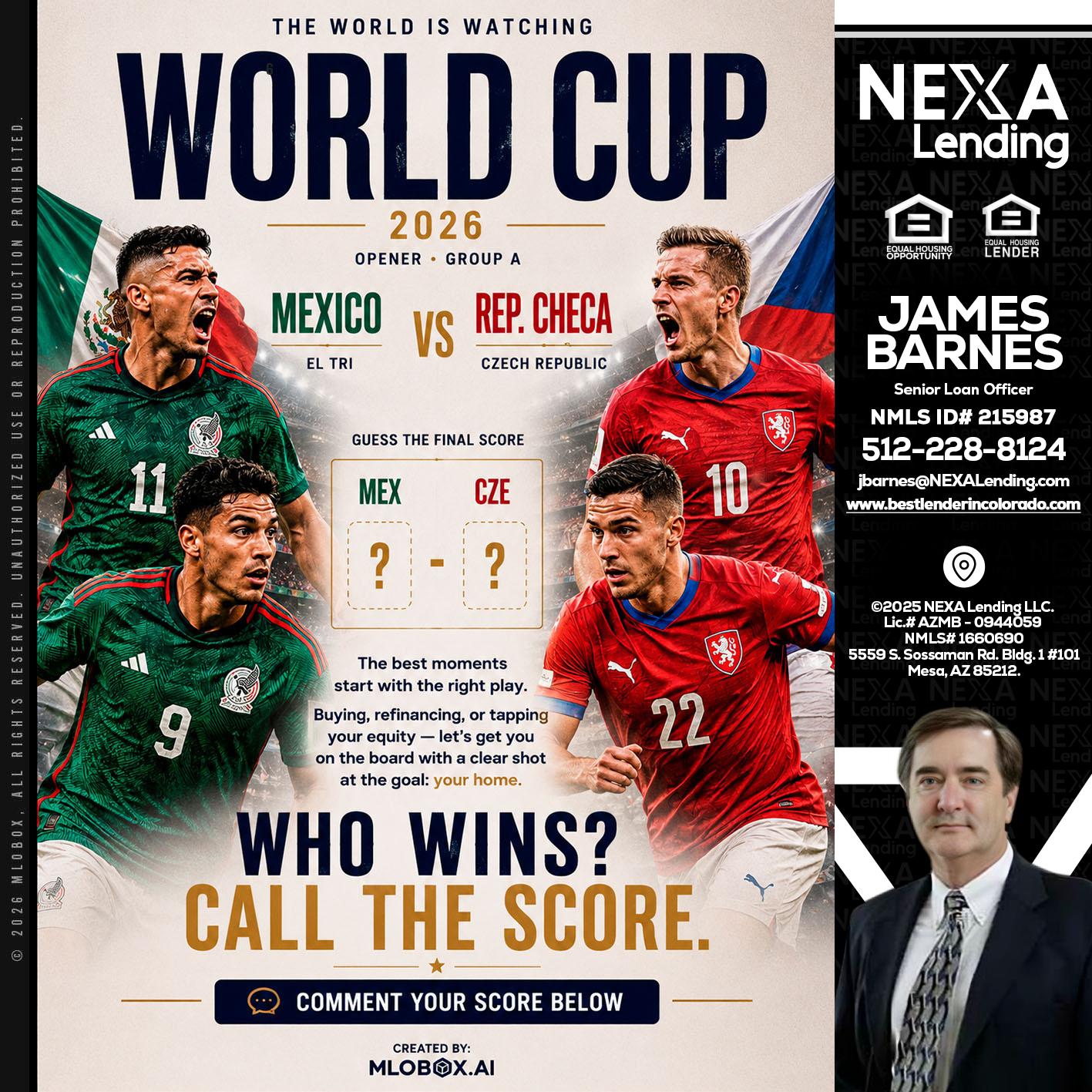 WORLD CUP 2026 - James Barnes -Senior Loan Officer