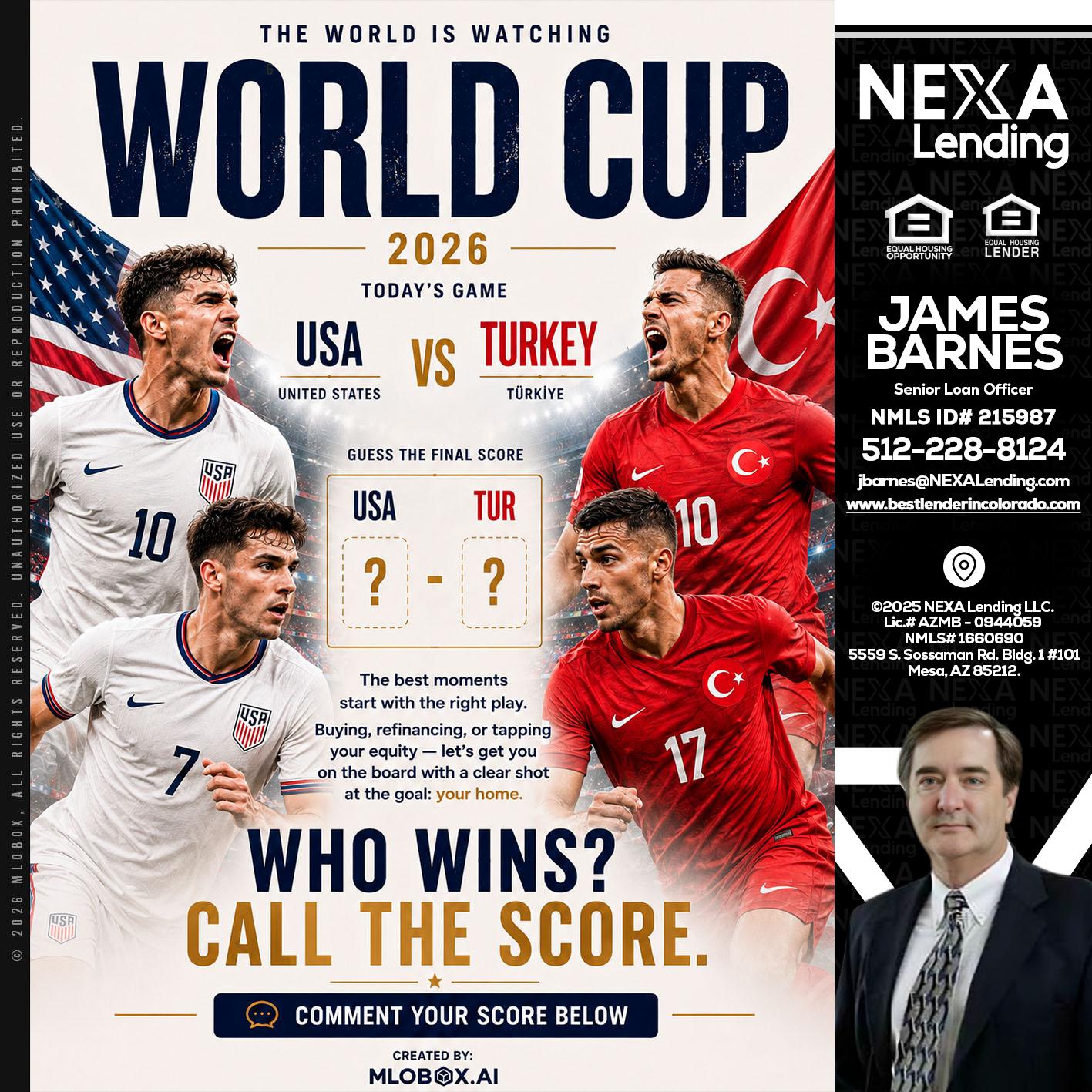 WORLD CUP 2026 - James Barnes -Senior Loan Officer
