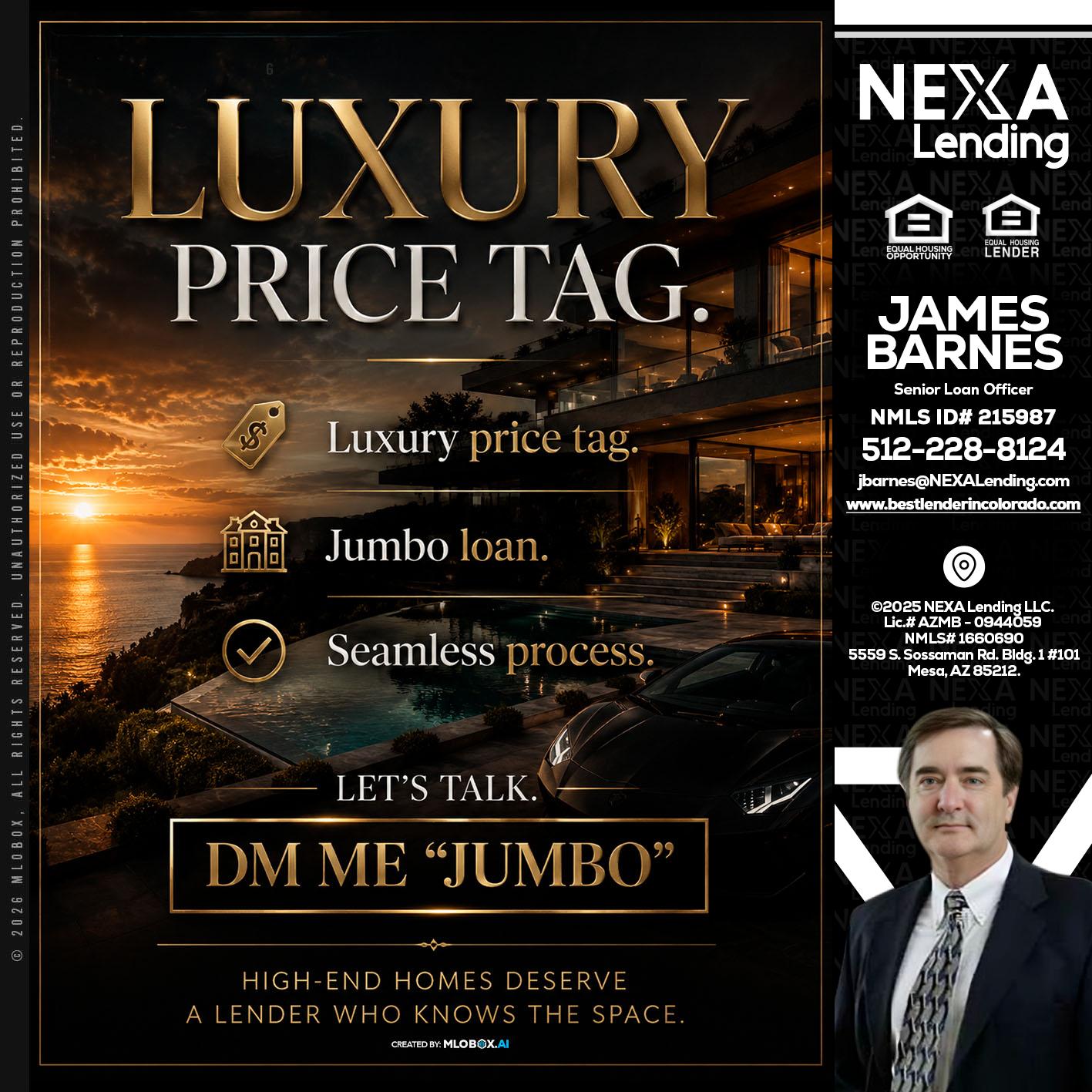 LUXURY PRICE - James Barnes -Senior Loan Officer