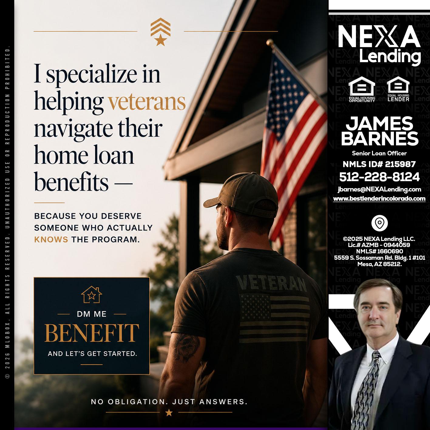 I SPECIALIZE - James Barnes -Senior Loan Officer