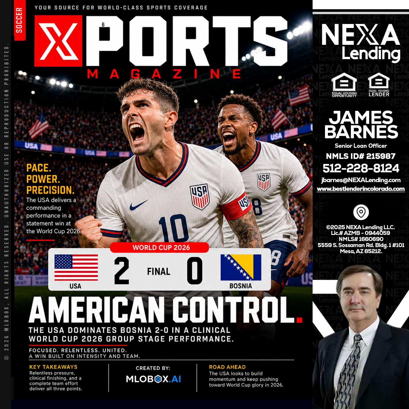 AMERICAN CONTROL - James Barnes -Senior Loan Officer