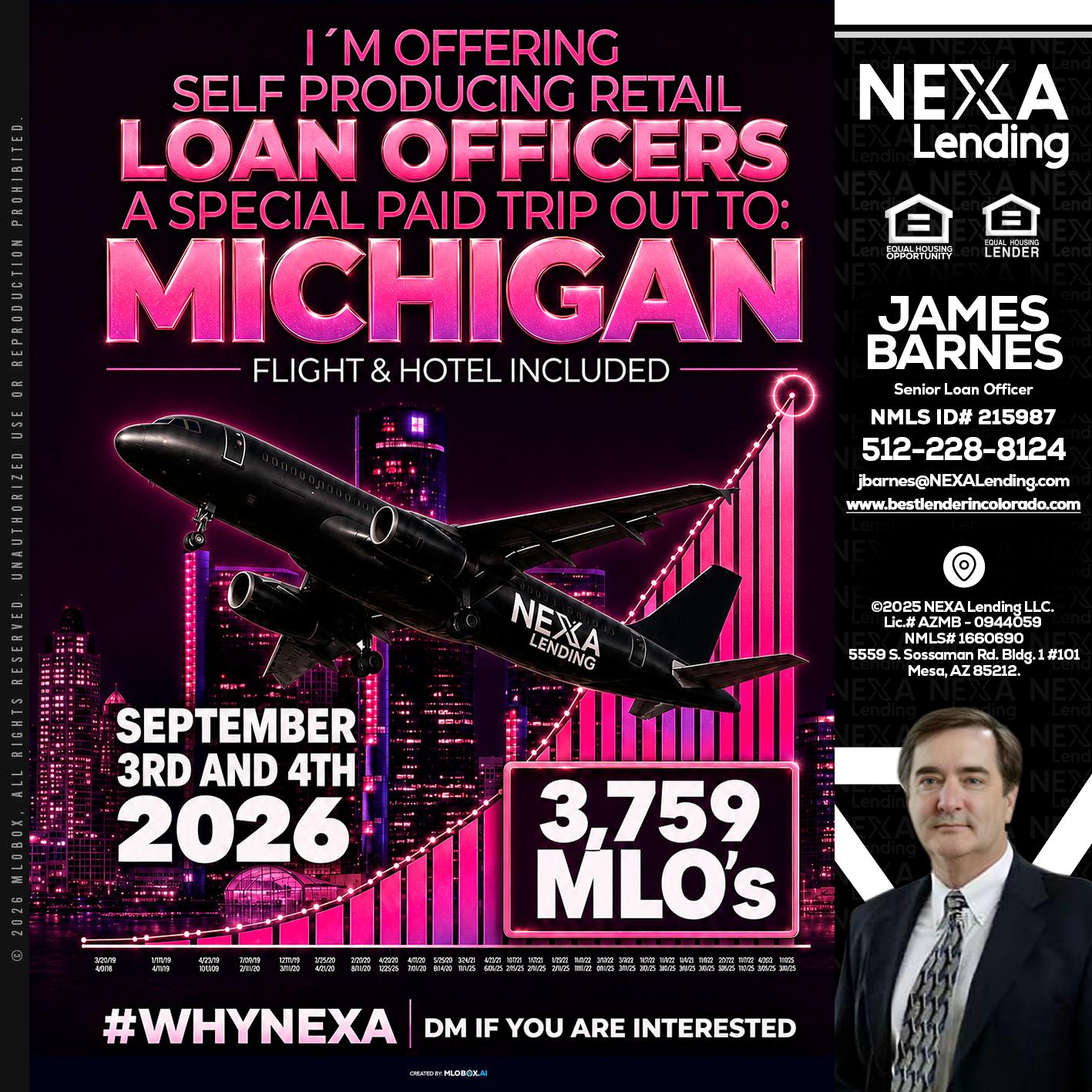MICHIGAN TRIP - James Barnes -Senior Loan Officer