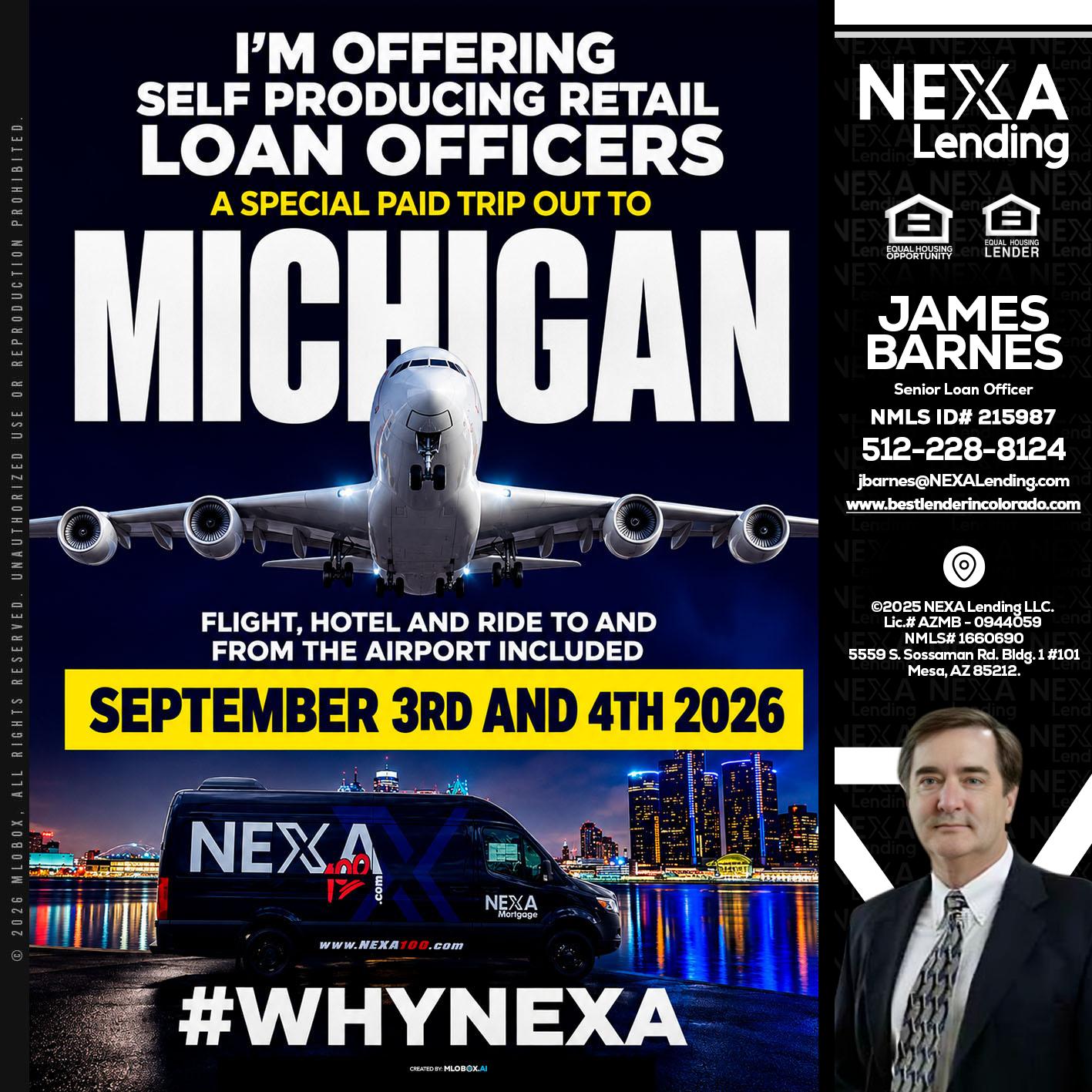 MICHIGAN - James Barnes -Senior Loan Officer