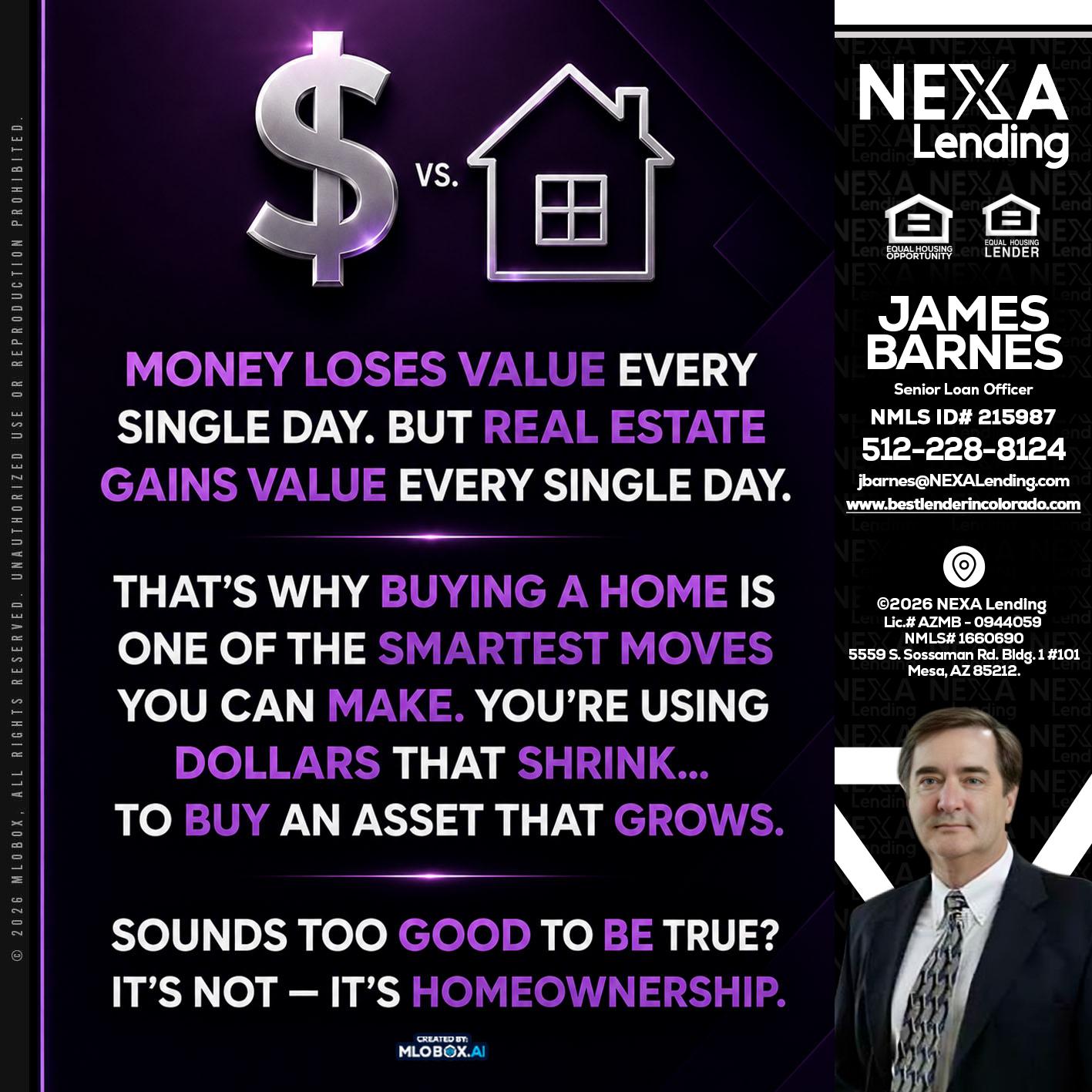 MONEY LOSES - James Barnes -Senior Loan Officer
