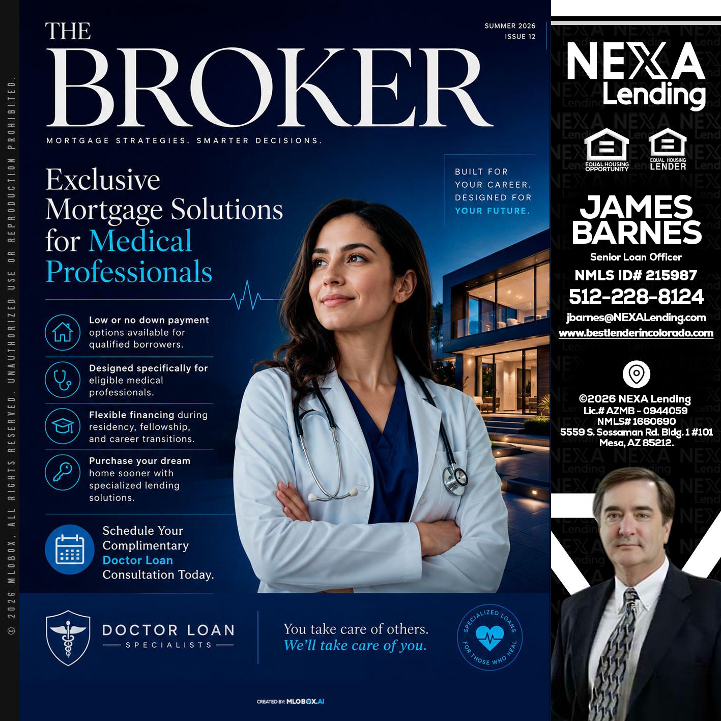THE BROKER - James Barnes -Senior Loan Officer