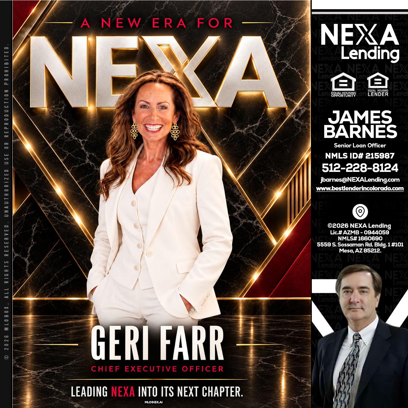GERI FARR - James Barnes -Senior Loan Officer