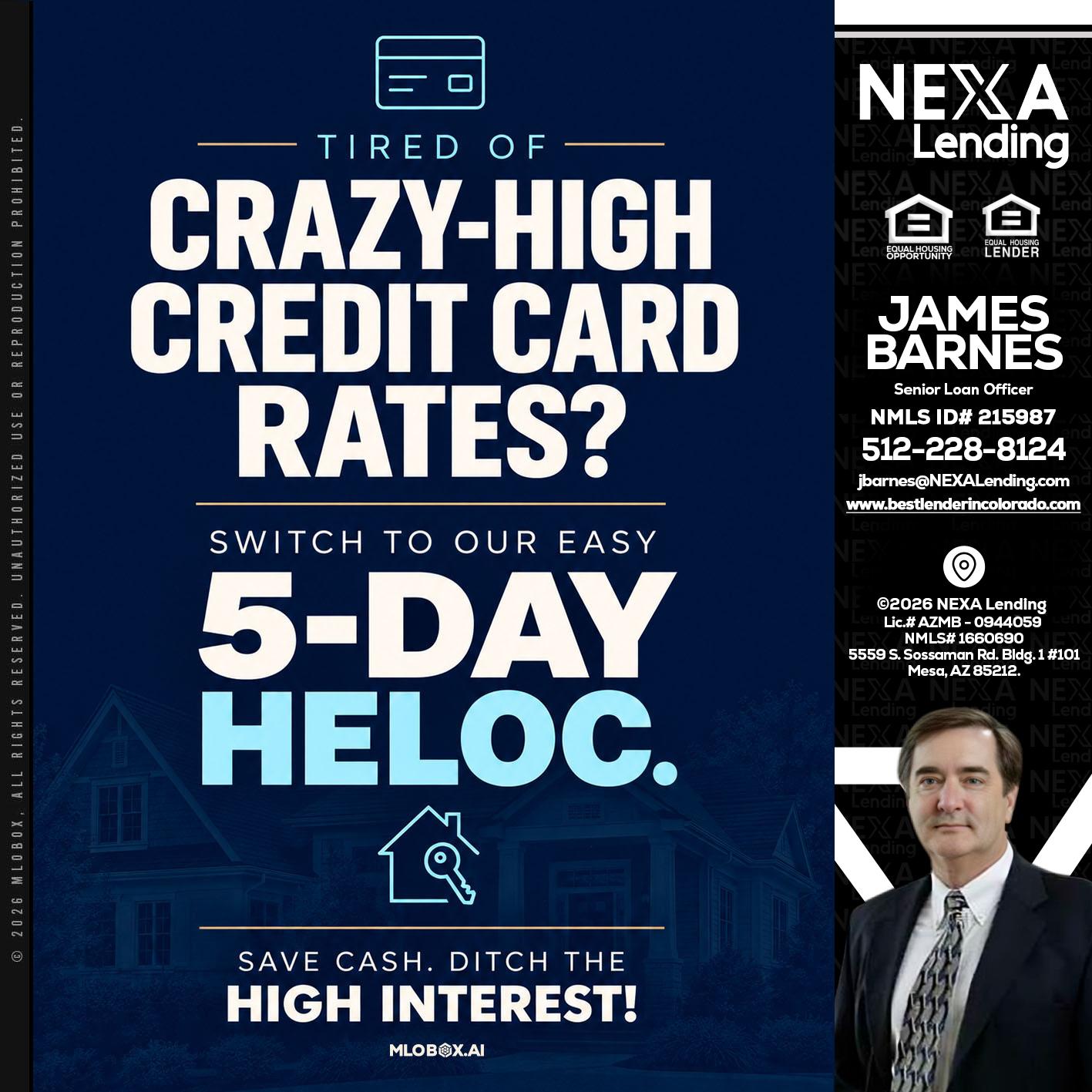 crazy high - James Barnes -Senior Loan Officer