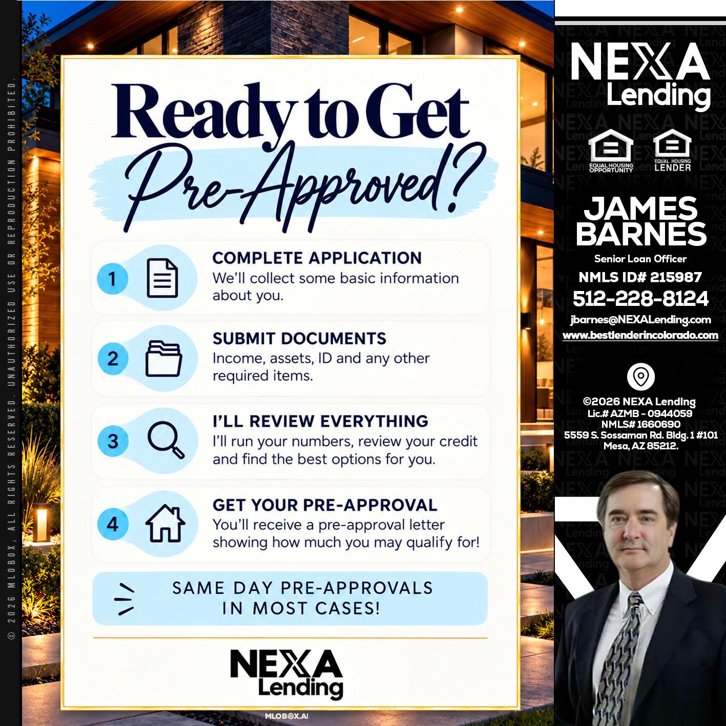 ready to get - James Barnes -Senior Loan Officer